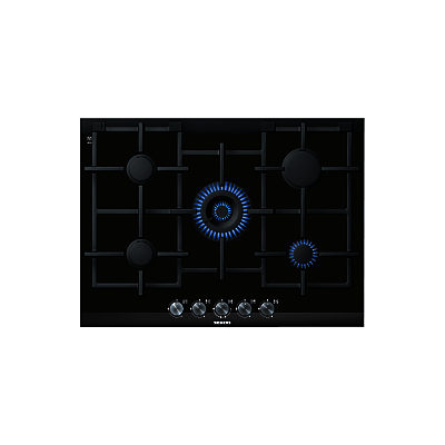 Siemens ER726RB71E Gas Hob, Black Glass Siemens ER726RB71E Gas Hob, Black Glass